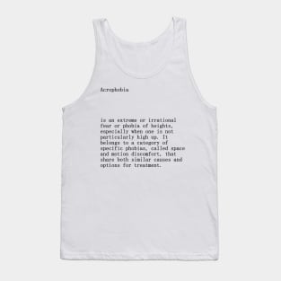 Acrophobia definition title Tank Top